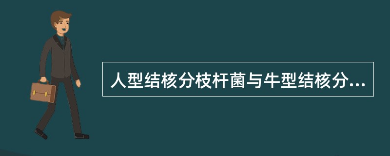 人型结核分枝杆菌与牛型结核分枝杆菌的区别主要在于（）