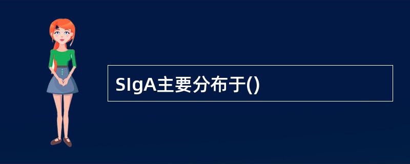 SIgA主要分布于()
