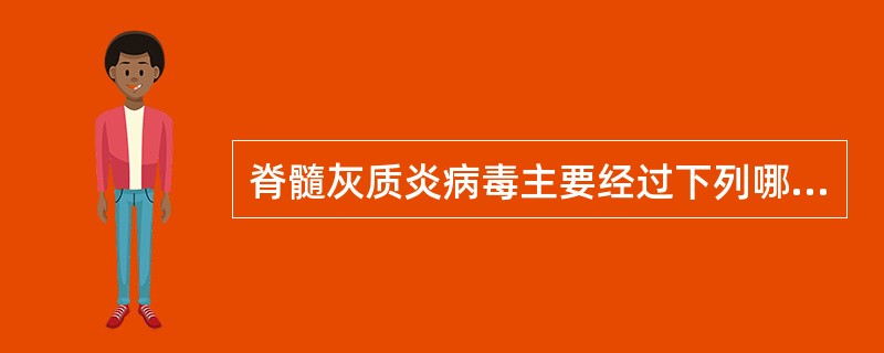 脊髓灰质炎病毒主要经过下列哪种途径传播