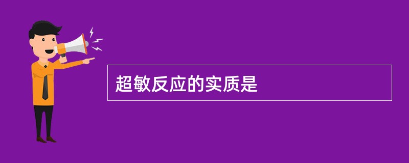 超敏反应的实质是