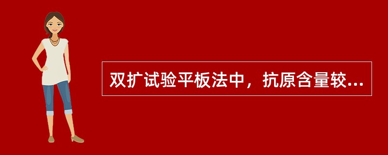 双扩试验平板法中，抗原含量较大，则夏应沉淀线应