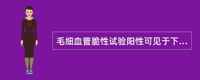 毛细血管脆性试验阳性可见于下列疾病，但除外
