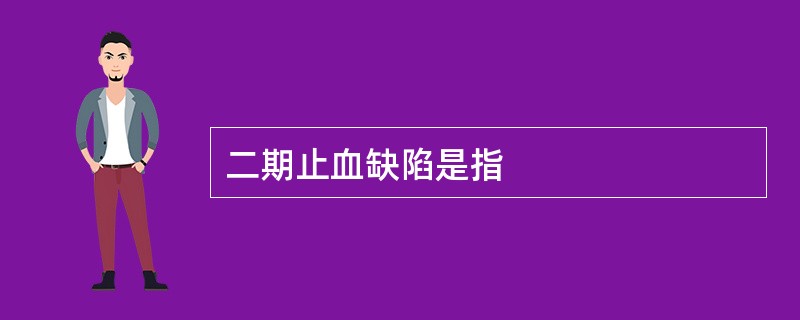 二期止血缺陷是指