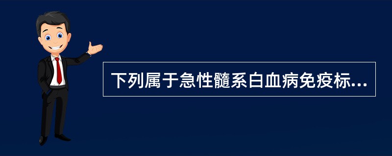 下列属于急性髓系白血病免疫标记的是