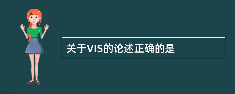 关于VIS的论述正确的是