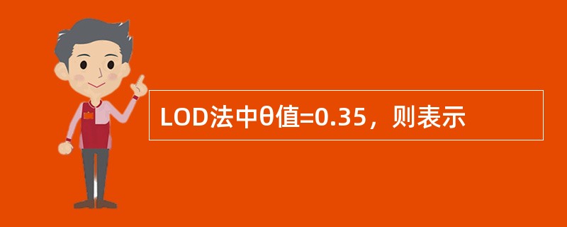 LOD法中θ值=0.35，则表示