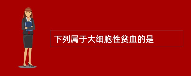 下列属于大细胞性贫血的是