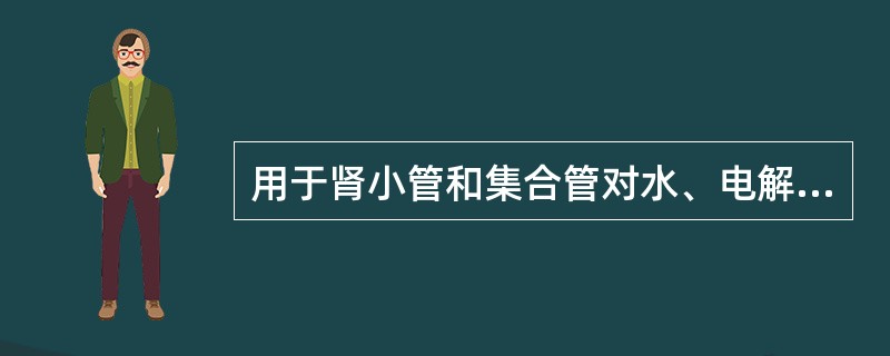 用于肾小管和集合管对水、电解质调节功能检查的项目是（）。