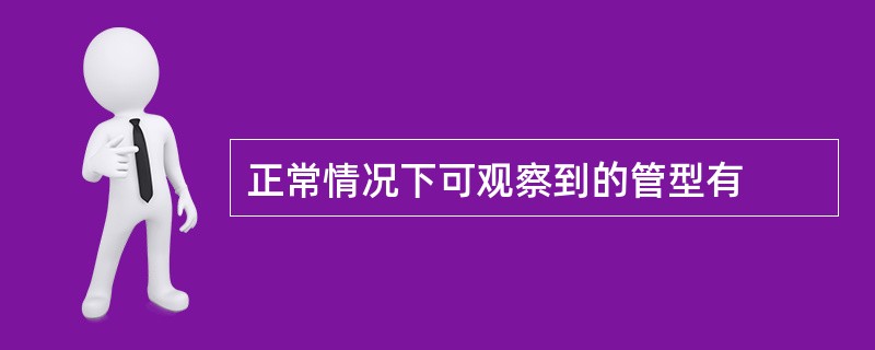 正常情况下可观察到的管型有