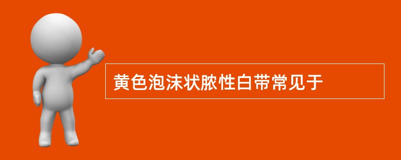 黄色泡沫状脓性白带常见于