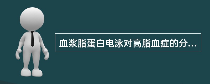 血浆脂蛋白电泳对高脂血症的分类和鉴别诊断有重要的帮助。正常人空腹血清中包括