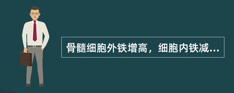 骨髓细胞外铁增高，细胞内铁减少见于