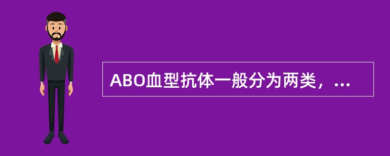 ABO血型抗体一般分为两类，实际上都是（）。