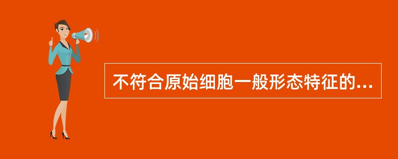 不符合原始细胞一般形态特征的是()
