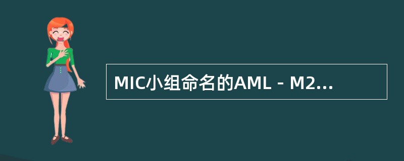 MIC小组命名的AML－M2标志染色体畸变是