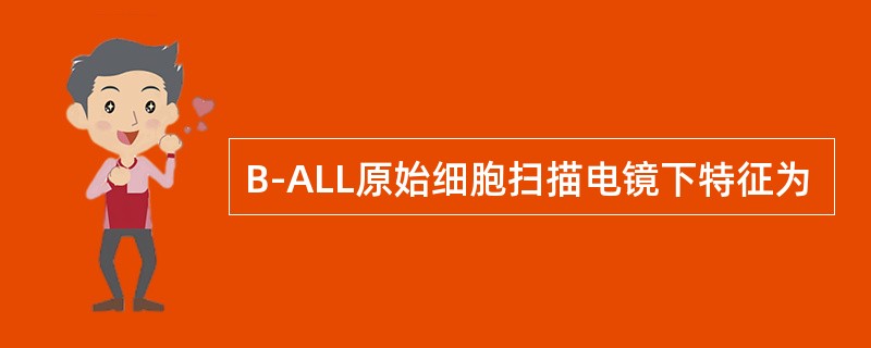 B-ALL原始细胞扫描电镜下特征为