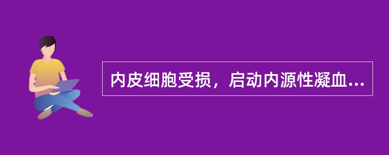 内皮细胞受损，启动内源性凝血系统是通过活化