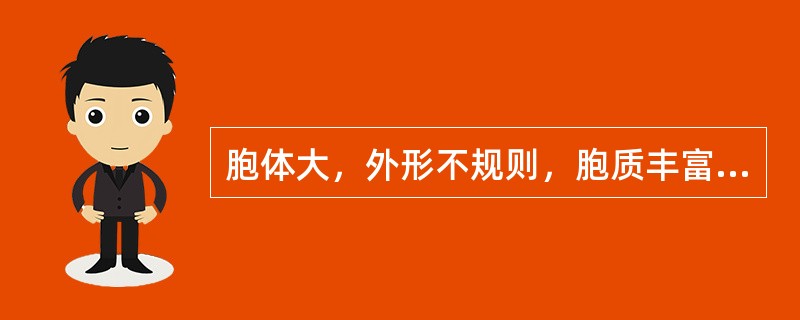 胞体大，外形不规则，胞质丰富，呈灰蓝色，核呈笔架形或S形，核染色质纤细网状。符合下列哪种急性白血病的形态