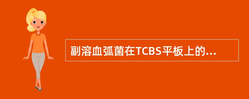 副溶血弧菌在TCBS平板上的菌落为()