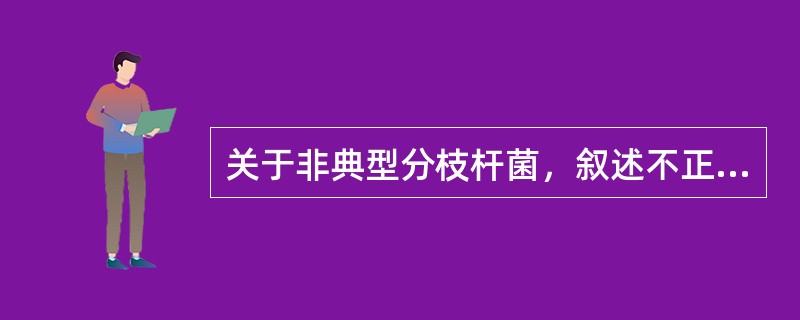 关于非典型分枝杆菌，叙述不正确的是