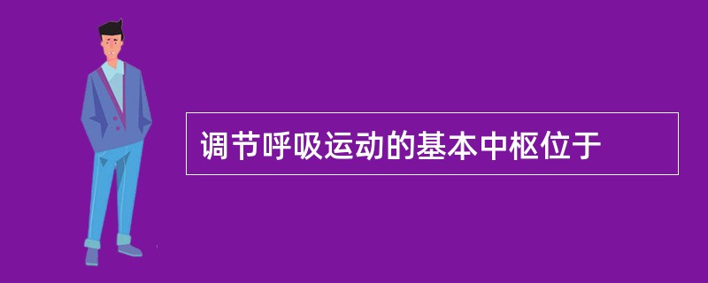 调节呼吸运动的基本中枢位于