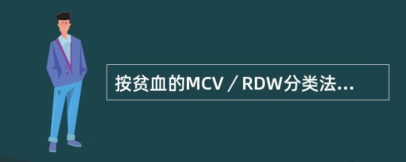 按贫血的MCV／RDW分类法，缺铁性贫血属于