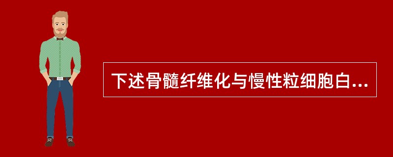 下述骨髓纤维化与慢性粒细胞白血病的鉴别要点正确的是