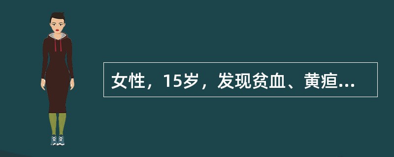 女性，15岁，发现贫血、黄疸5年。脾肋下2～5cm，质中。HGB90g／L，网织红细胞0.05，白细胞和血小板数均正常。红细胞渗透脆性试验：0.7％盐水溶液开始溶血。其父也有轻度黄疸最有可能的贫血是