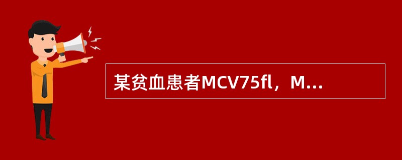 某贫血患者MCV75fl，MCH25pg，MCHC310g／L，属于