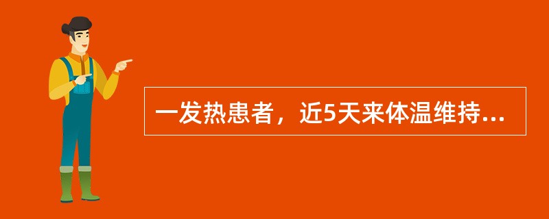 一发热患者，近5天来体温维持在39～40℃，24小时内体温波动相差不超过1℃。查体：腹部玫瑰疹，肝脾肿大，该患者最可能的诊断是