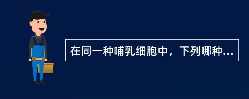 在同一种哺乳细胞中，下列哪种情况是对的（）