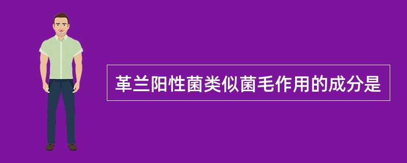 革兰阳性菌类似菌毛作用的成分是