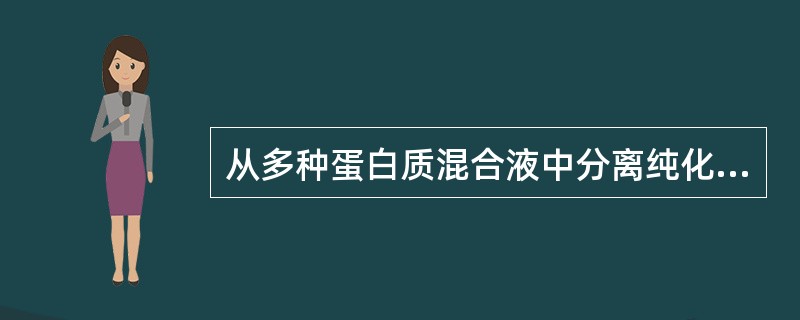 从多种蛋白质混合液中分离纯化某种蛋白质，且不能变性，用下列哪种方法较好()