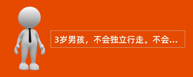 3岁男孩，不会独立行走。不会叫爸爸妈妈，眼距宽，鼻粱低，舌伸口外，通贯手，最可能为下列哪种疾病