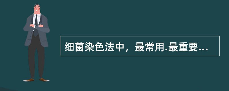 细菌染色法中，最常用.最重要的鉴别染色法是