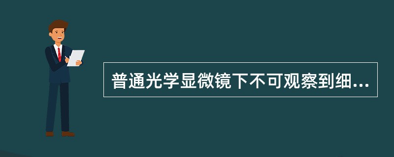 普通光学显微镜下不可观察到细菌的