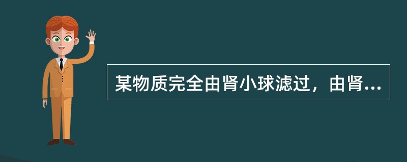 某物质完全由肾小球滤过，由肾小管全部重吸收的物质清除率是（ ）