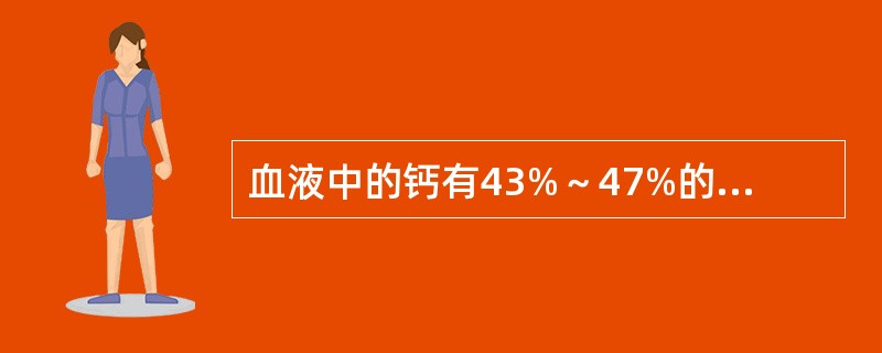 血液中的钙有43%～47%的钙与蛋白质结合，其中最主要与哪种蛋白质结合（）。