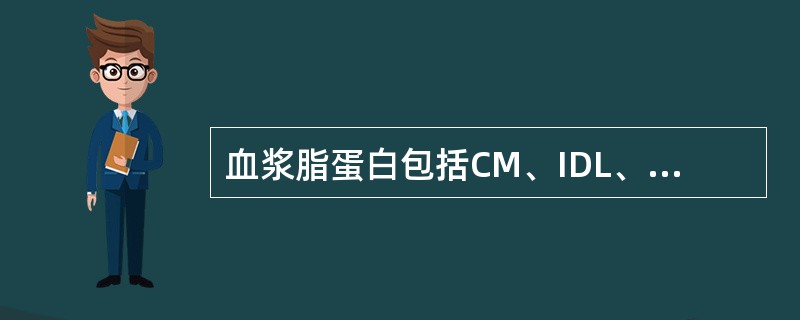 血浆脂蛋白包括CM、IDL、LDL、VLDL及HDL，它们的密度由低到高的顺序是