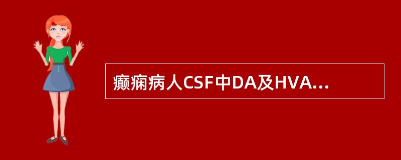 癫痫病人CSF中DA及HVA变化特点()