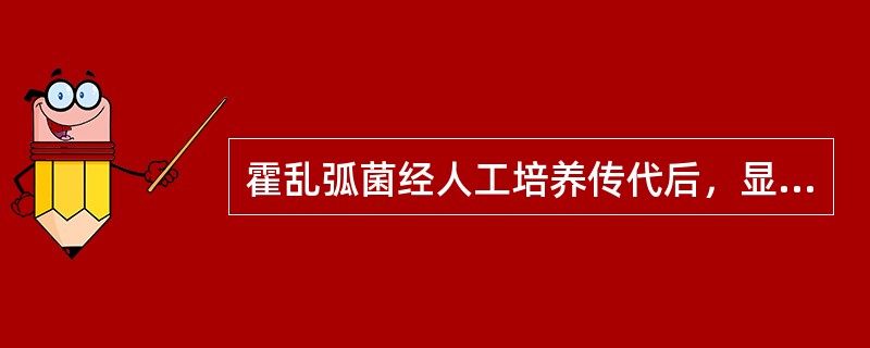 霍乱弧菌经人工培养传代后，显微镜下观察是（）