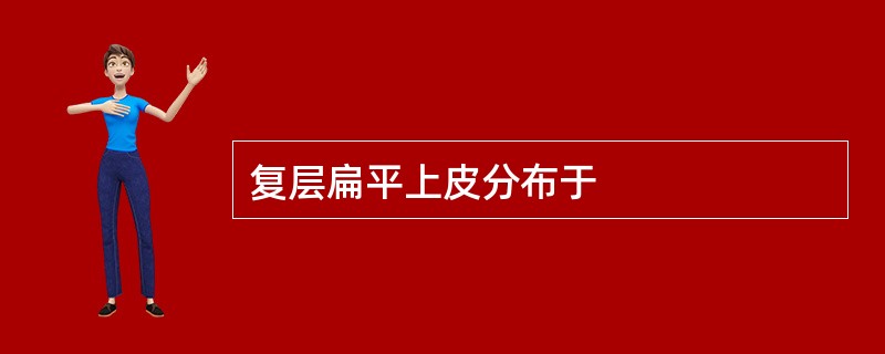 复层扁平上皮分布于