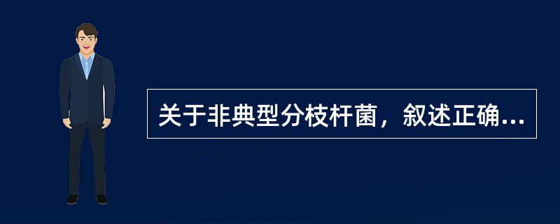 关于非典型分枝杆菌，叙述正确的是()