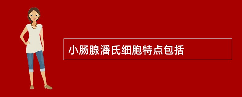 小肠腺潘氏细胞特点包括