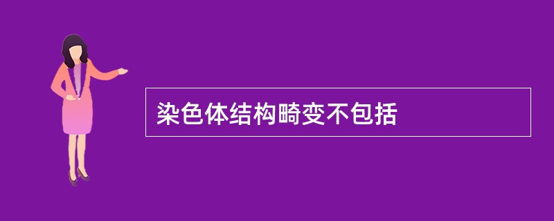 染色体结构畸变不包括
