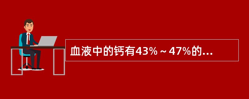 血液中的钙有43%～47%的钙与蛋白质结合，其中最主要与哪种蛋白质结合