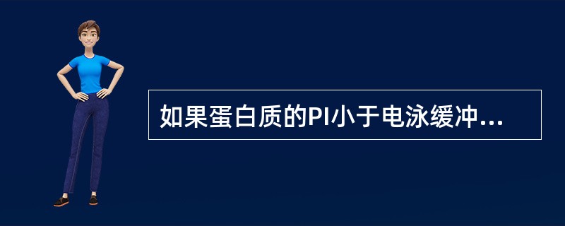 如果蛋白质的PI小于电泳缓冲液的pH