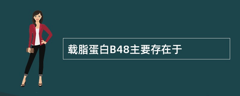 载脂蛋白B48主要存在于