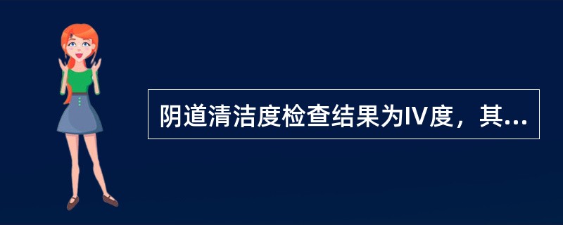 阴道清洁度检查结果为Ⅳ度，其中的白(脓)细胞(个／HPF)数应在