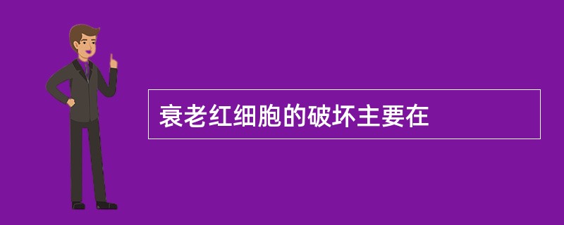 衰老红细胞的破坏主要在